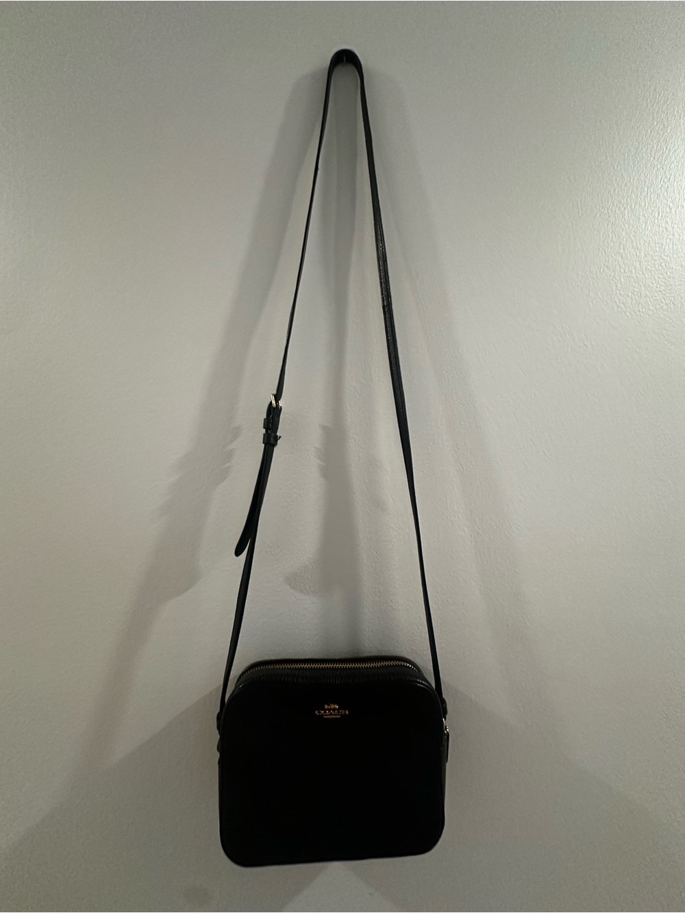 Coach Black Leather Camera Bag